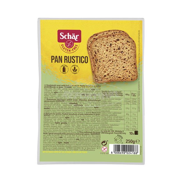 Schar gluténmentes szel.Pan Rustico magvas barna kenyér 250g