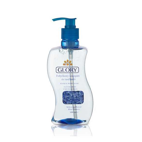 Glory folyékony szappan és tusfürdő kék virág 500ml
