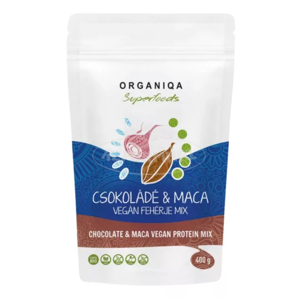 Organiqa bio vegán csoki-maca fehérje 400g