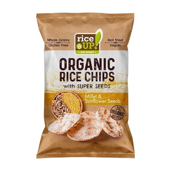 Rice Up Barna rizs chips Bio teljesk.kölessel és naprafo 25g