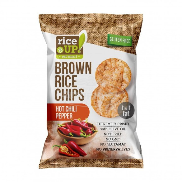 Rice Up Barna Rizs chips chili paprikával gluténmentes 60g