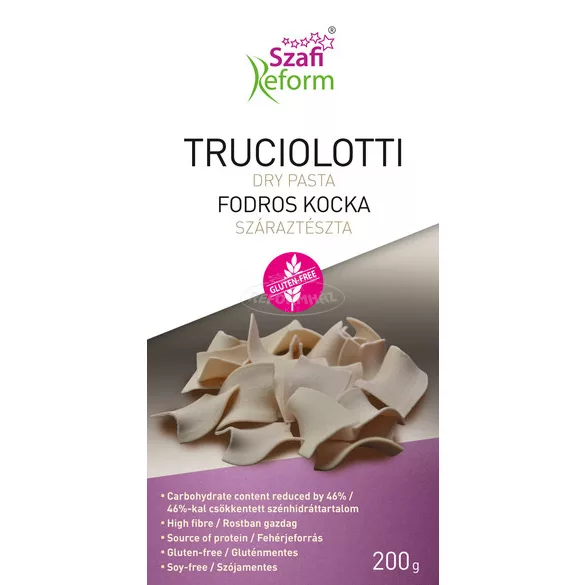Szafi Reform gluténmentes száraztészta fodros kocka 200g
