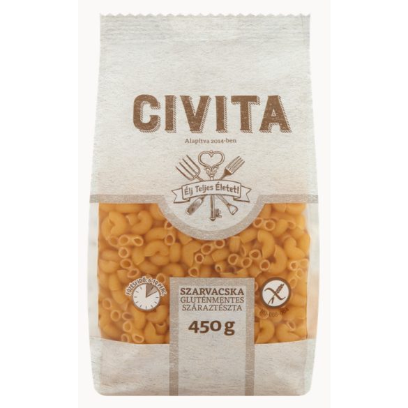 Civita kukoricatészta gluténmentes szarvacska AR 450g