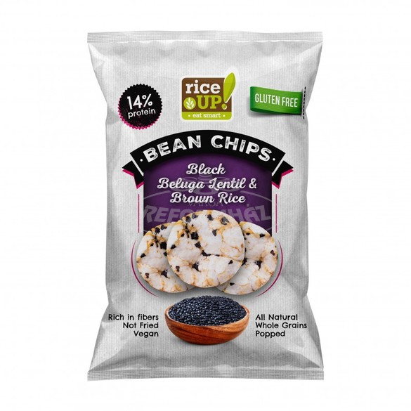 Rice Up Proteines Chips fekete Beluga lencsével 60g
