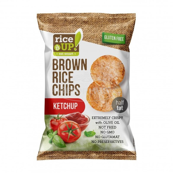 Rice Up Barna rizs Chips ketchup ízű 60g