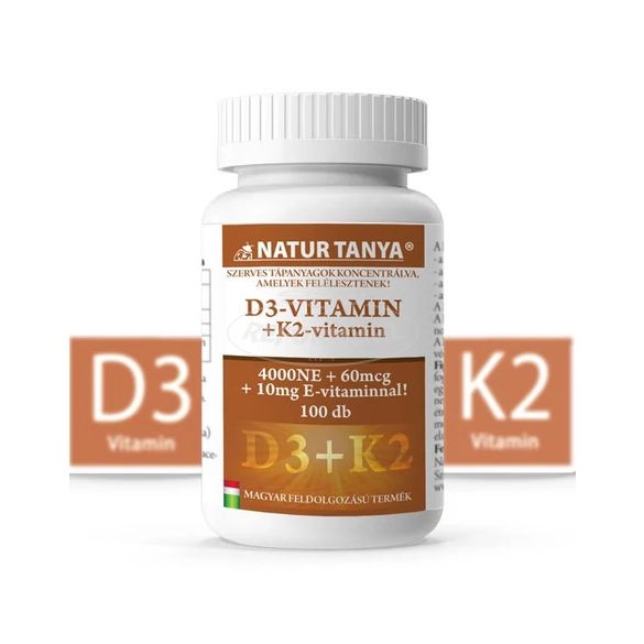 Natur Tanya szerves D3 és K2 +E vitamin 100x