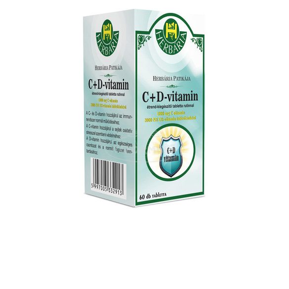 Herbária Patikája C 1000mg +D3 3000NE vitamin tabletta 60x