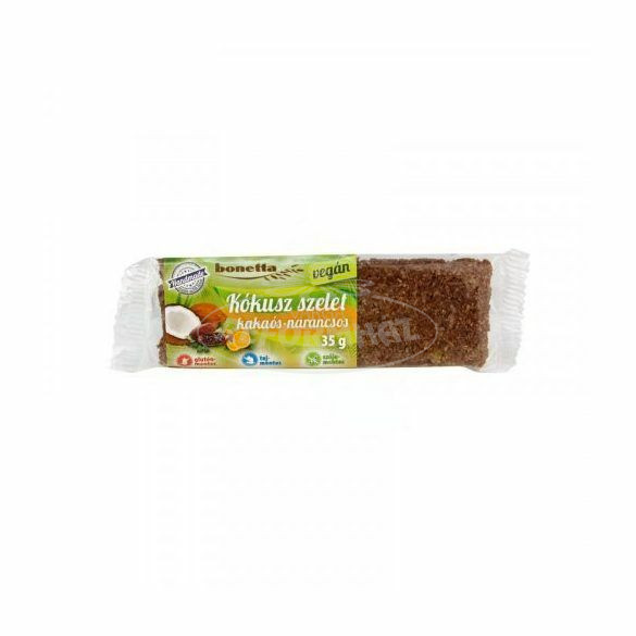 Bonetta vegán kókusz szelet kakaós narancsos 35g