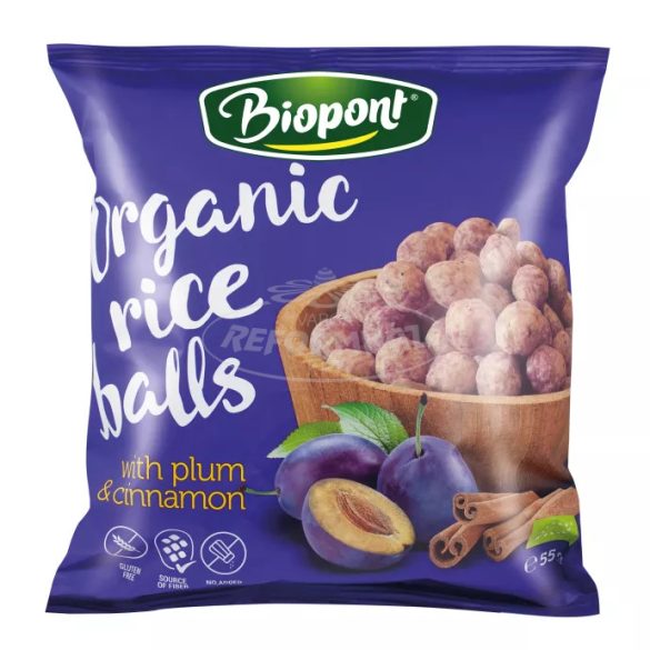 Biopont Extrudált Rizsgolyó szilva-fahéj gluténmentes 55g