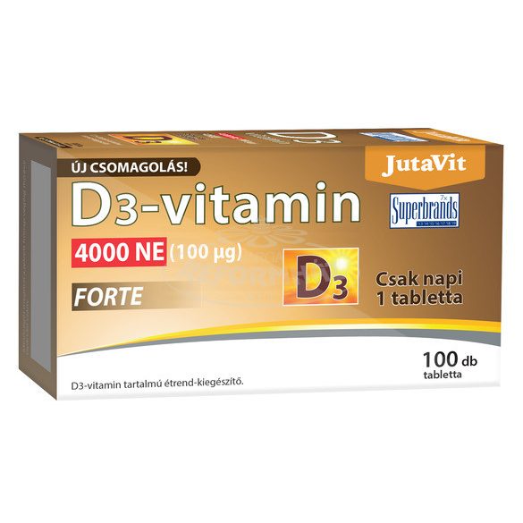 Jutavit D3-vitamin 4000NE forte tabletta 100x