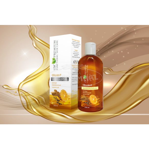 UW Prémium masszázsolaj cellulit fahéj,bors,narancs 250ml