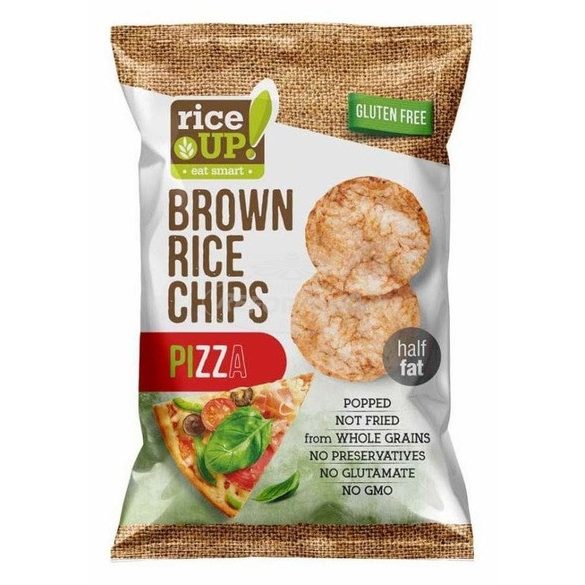 Rice UP Barna Rizs chips pizza ízesítésű 60g