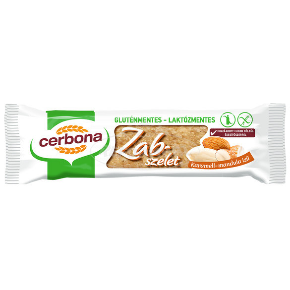 Cerbona zabszelet gluténmentes karamell mandula 40g