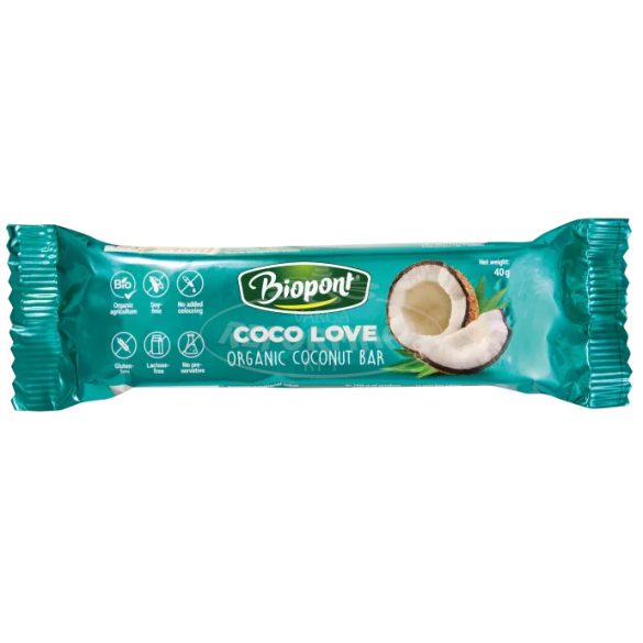Biopont Kókuszos szelet Bio 40g