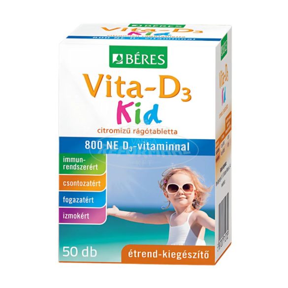 Béres Vita-D3 Kid rágótabletta citrom 50x