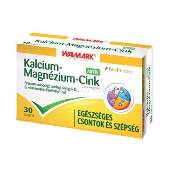 Walmark Kalcium+Magnézium+Cink aktív tabletta 30x