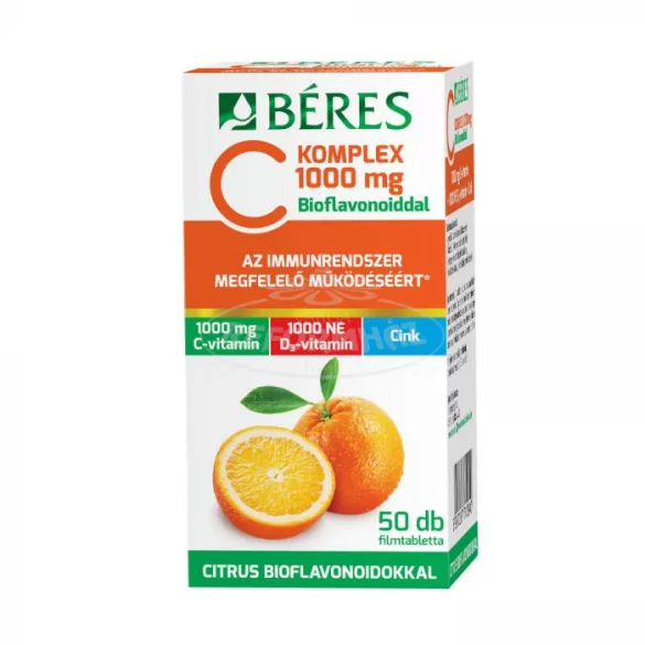 Béres C Komplex 1000mg C+D+Zn tabletta bioflavonoiddal 50x