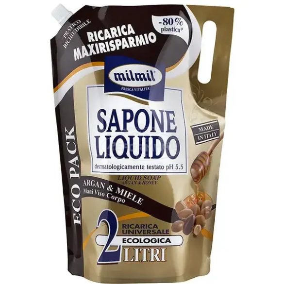 Mil Mil folyékony szappan utántöltő argán méz 2000ml