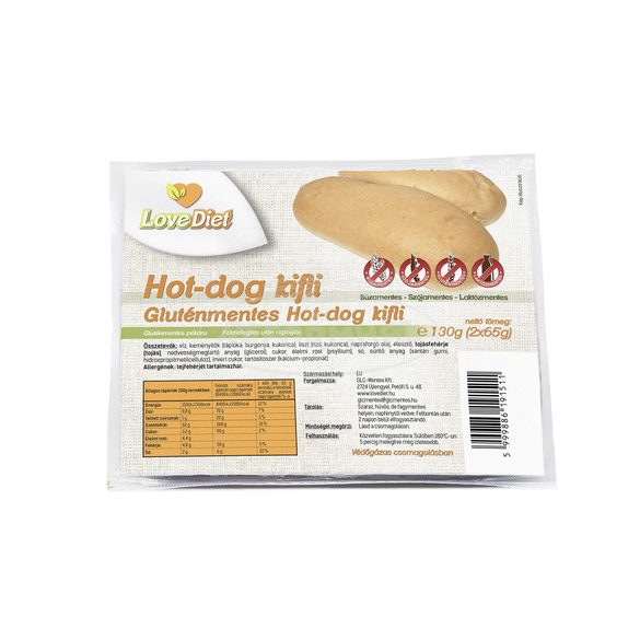 Love Diet gluténmentes Hot-Dog kifli 130g