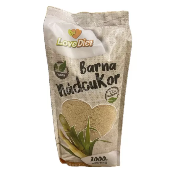 Love Diet finomított barna nádcukor 1kg