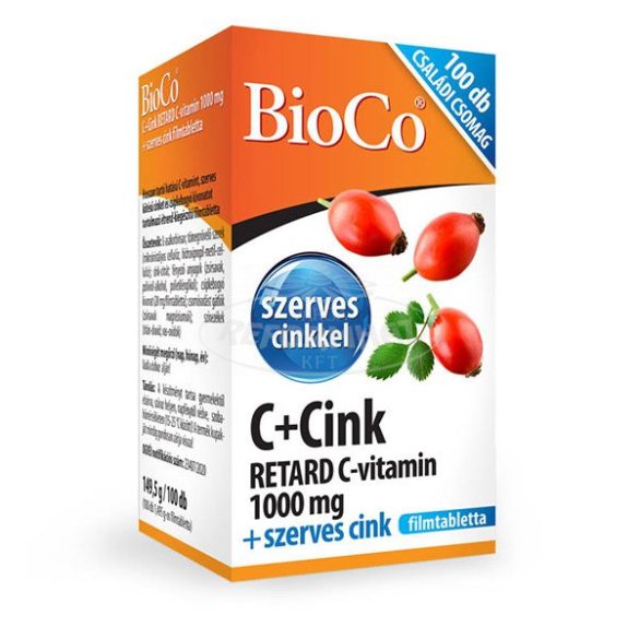 BioCo C+Cink retard c-vitamin 1000mg családi csomag 100x