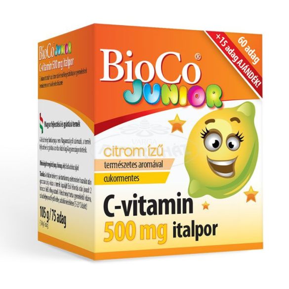 BioCo C-vitamin Junior 500mg italpor 60+15 adag 75db