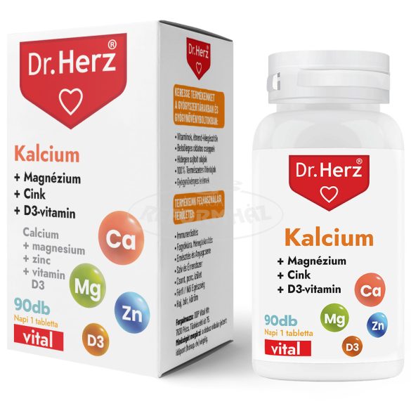 Dr Herz kalcium magnézium-cink-D3 tabletta 90x