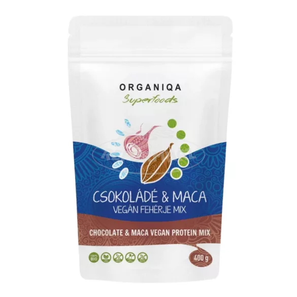Organiqa bio vegán csoki-maca fehérje 200g