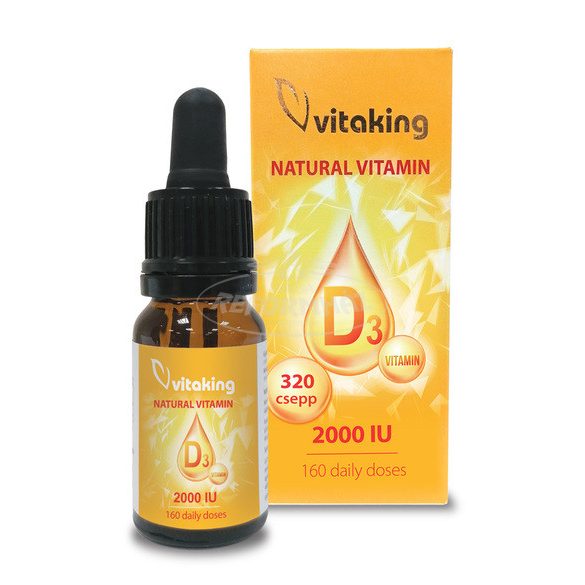 Vitaking D3 vitamin csepp 2000 IU  320 csepp 10ml
