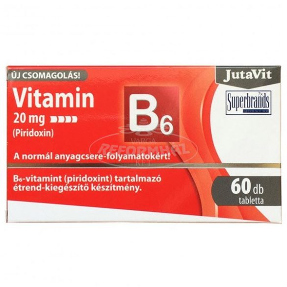 Jutavit B6-vitamin 20mg /Piridoxin/ 60x