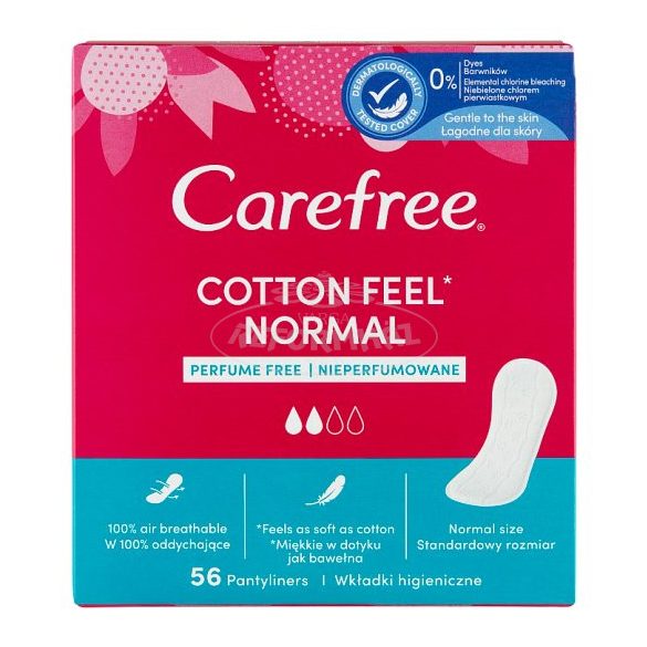 Carefree cotton feel normal tisztasági betét 56x