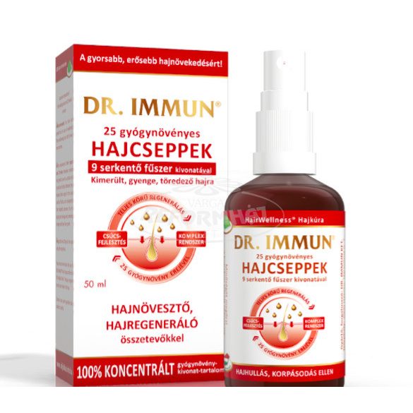 Dr Immun 25 gyógynövényes Hajcseppek 9 fűszeres 50ml