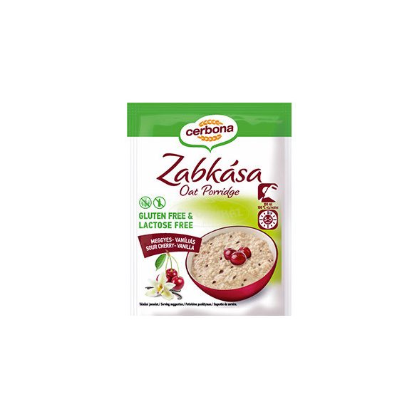 Cerbona gluténmentes zabkása meggy-vanília 50g