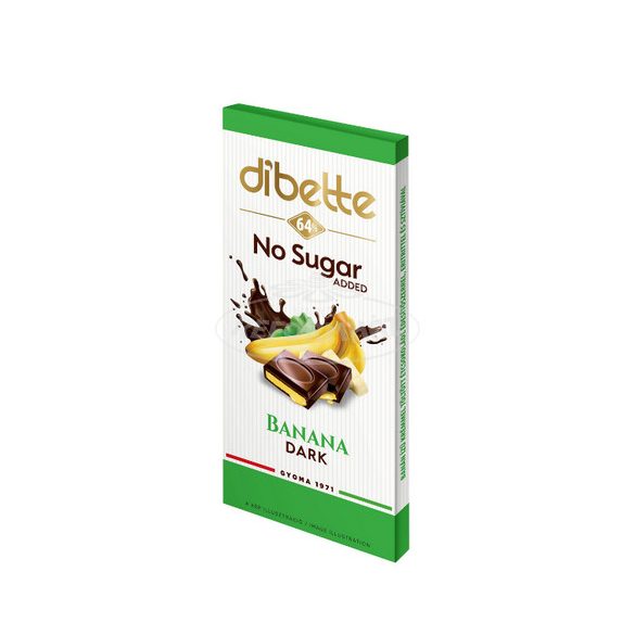 Dibette NAS banán ízű krémmel töltött étcsokoládé 80g