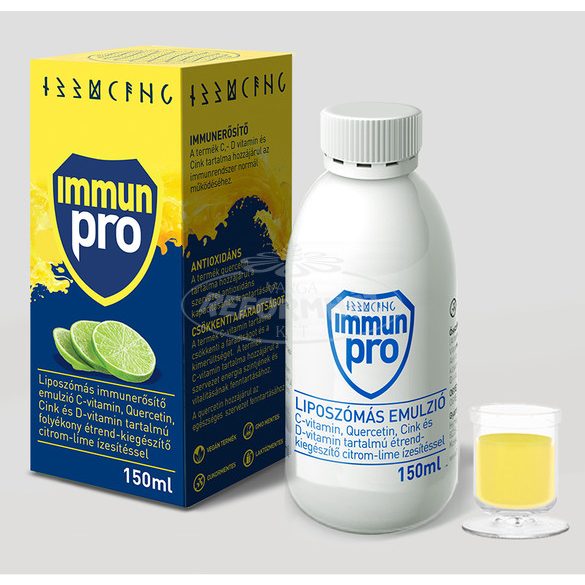 ImmunPro Liposzómás Emulzió C-vit+Quercetin+Cink+D-vit 150ml