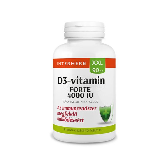 Interherb XXL D3 vitamin forte 4000NE kapszula 90x