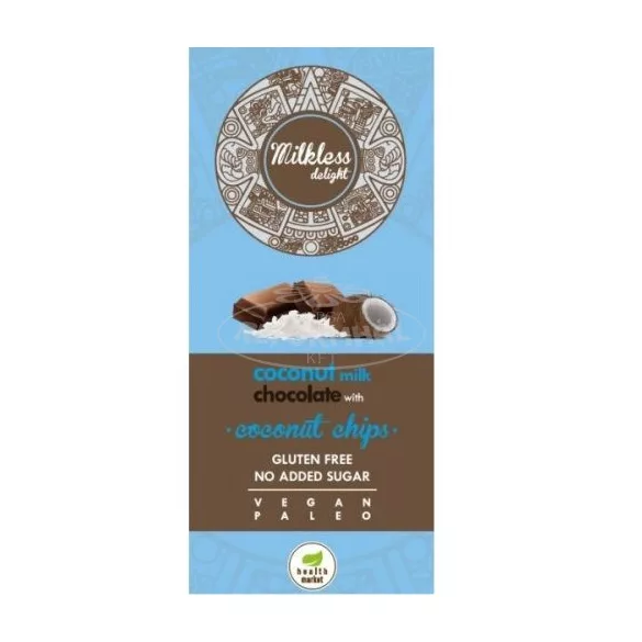 Health Market Milkless Delight csokoládé kókuszchipsszel 80g