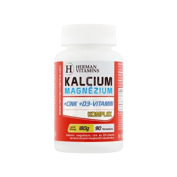 Herman Vitamins Kalcium Magnézium+Cink+D3 90db