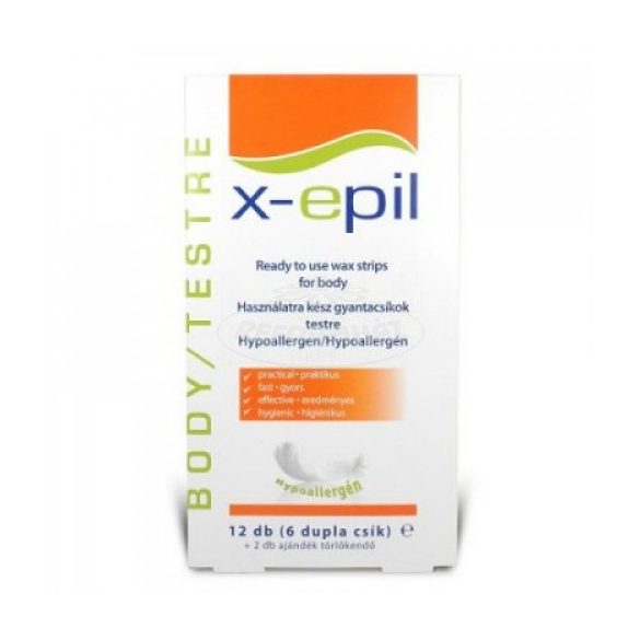 X-epil hideg gyantacsík testre, hypoallergen 12db