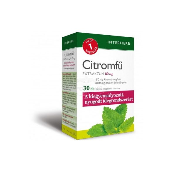 Interherb Napi 1 Citromfű extraktum 80mg kapszula 60x