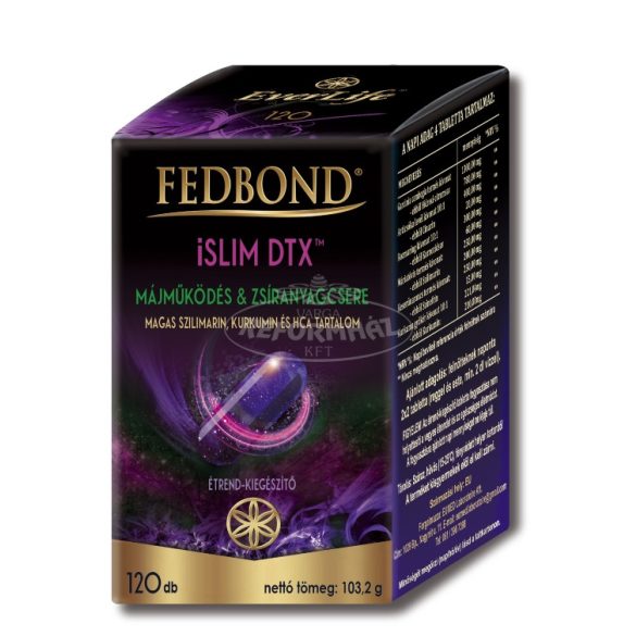 Fedbond iSlim DTX májműködés és zsíranyagcsere kapszula 120x