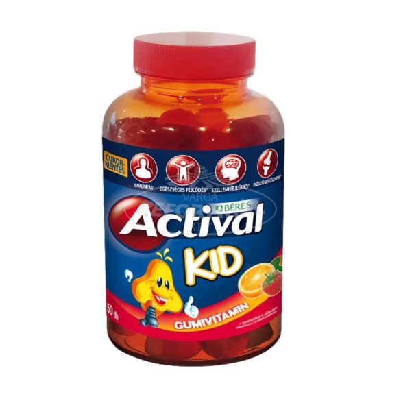 Béres Actival Kid gumivitamin cukormentes új összetétel 50x