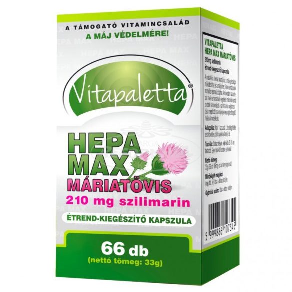 Vitapaletta Hepa max máriatövis kapszula 210mg szilimari n 66x