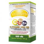   Vitapaletta C-vitamin 1000 mg + D3-vitamin 25g + Cink 5 mg + csipkebogyó 25 mg Nyújtott hatóanyag-leadású étr 100x