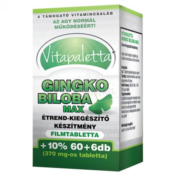 Vitapaletta Gingko Biloba Max Étrend-kiegészítő készítmé ny 66x