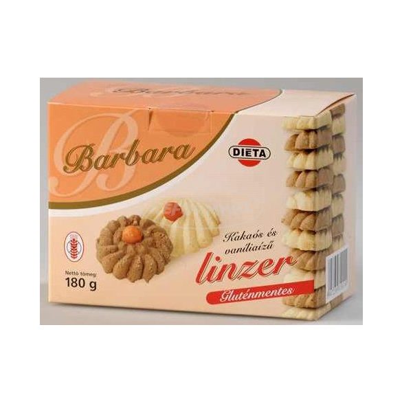 Barbara gluténmentes teasütemény kakaós-vaníliás linzer 150g