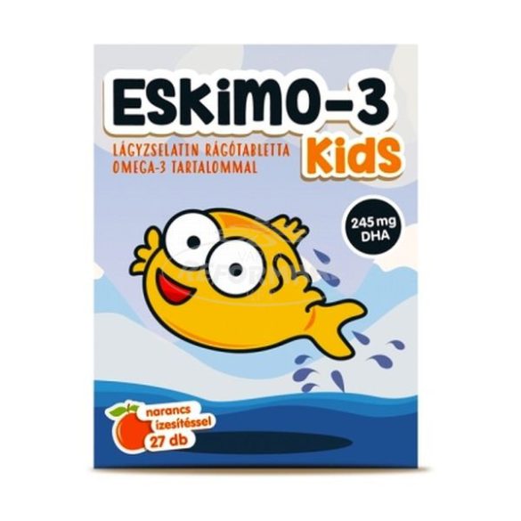Eskimo-3 Kids omega-3 rágótabletta gyerekeknek+D vitamin 27x