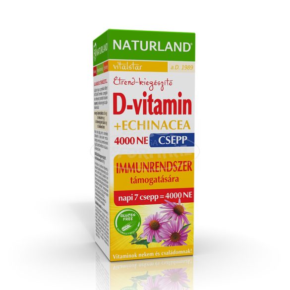 Naturland D-vitamin 4000NE+Echinacea csepp 30ml