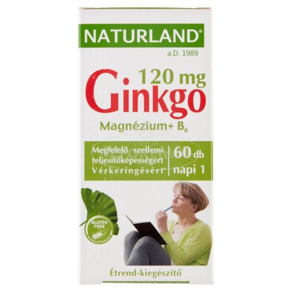 Naturland Ginkgo 120mg komplex + Mg + B6 kapszula 60x