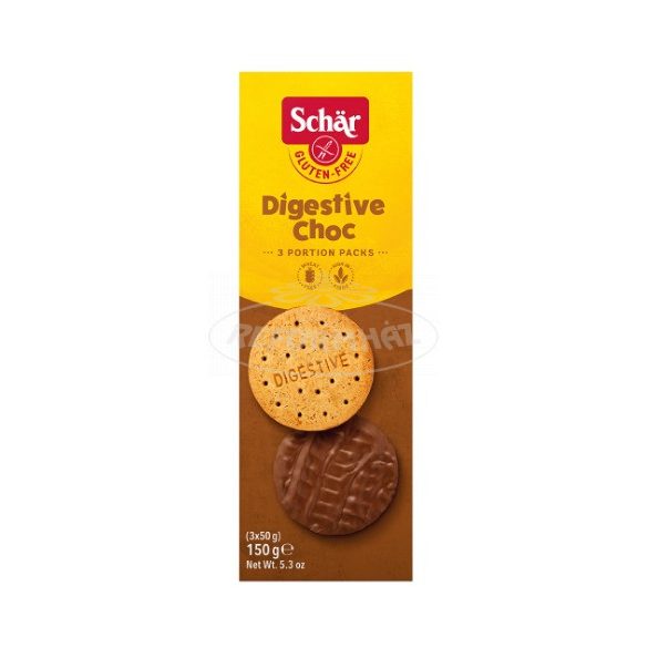 Schar gluténmentes Digestive Choc keksz tejcsokoládéval 150g